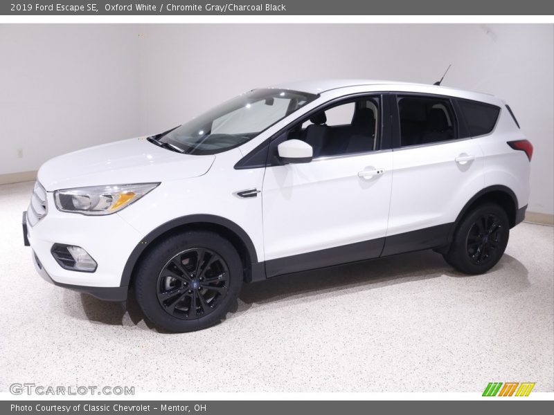 Oxford White / Chromite Gray/Charcoal Black 2019 Ford Escape SE