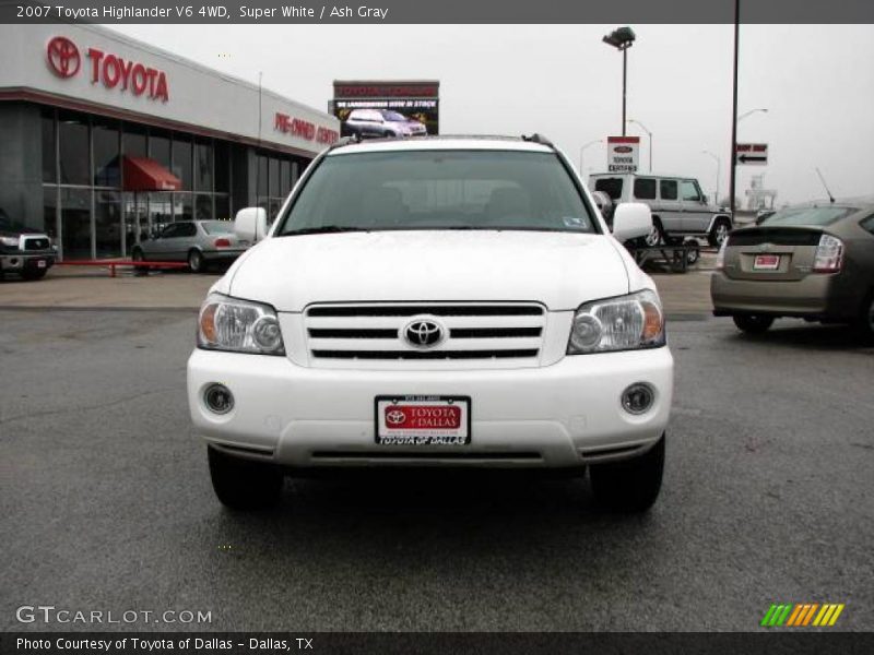 Super White / Ash Gray 2007 Toyota Highlander V6 4WD