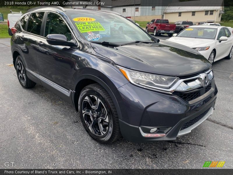 Gunmetal Metallic / Gray 2018 Honda CR-V Touring AWD