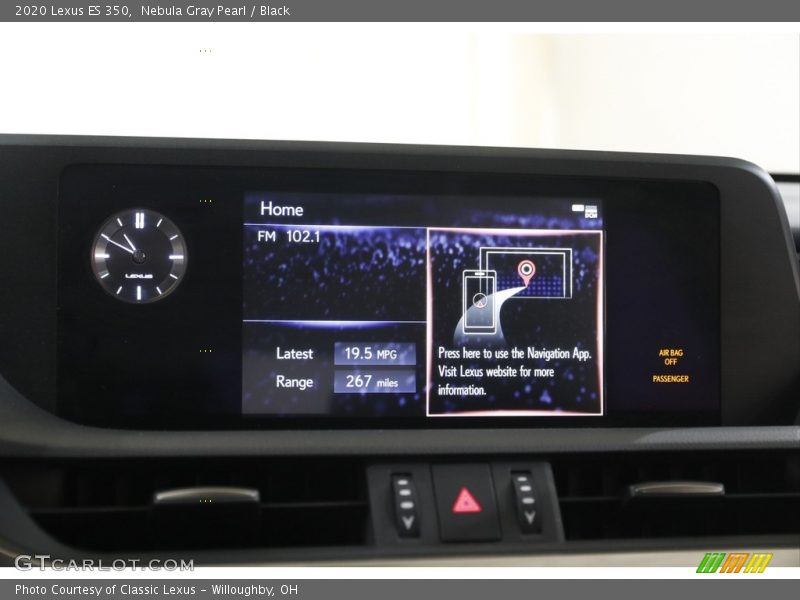 Nebula Gray Pearl / Black 2020 Lexus ES 350