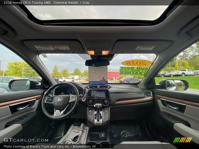 Gunmetal Metallic / Gray 2018 Honda CR-V Touring AWD