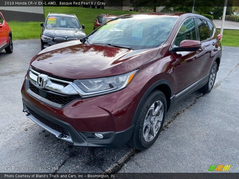 Basque Red Pearl II / Gray 2019 Honda CR-V EX-L AWD