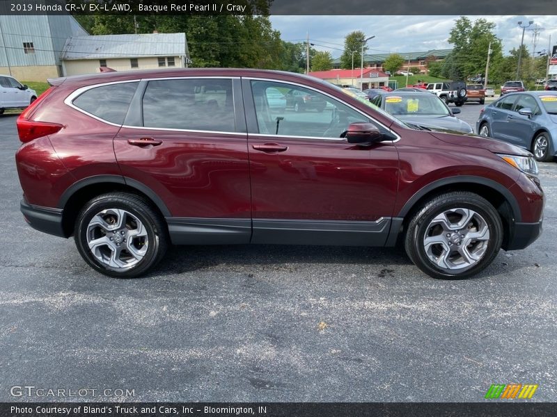 Basque Red Pearl II / Gray 2019 Honda CR-V EX-L AWD