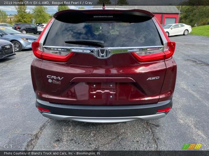 Basque Red Pearl II / Gray 2019 Honda CR-V EX-L AWD