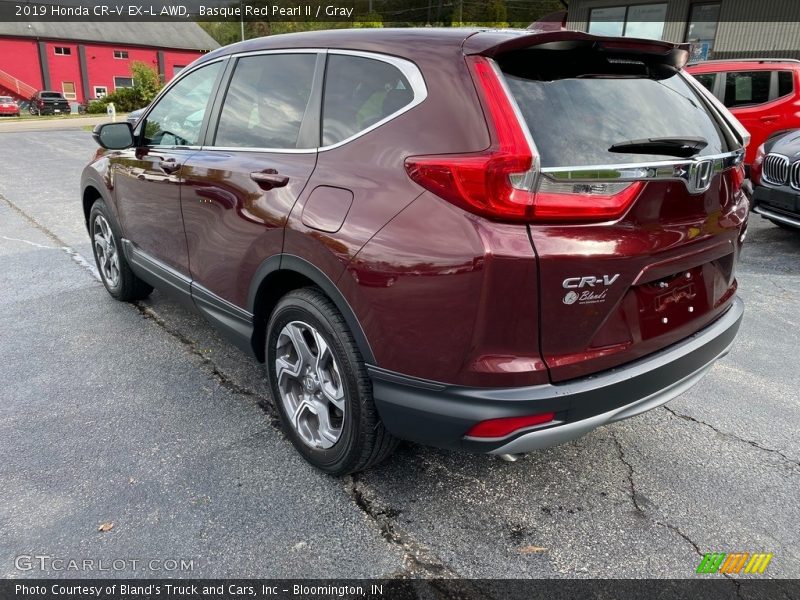 Basque Red Pearl II / Gray 2019 Honda CR-V EX-L AWD