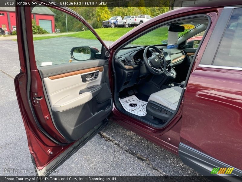 Basque Red Pearl II / Gray 2019 Honda CR-V EX-L AWD