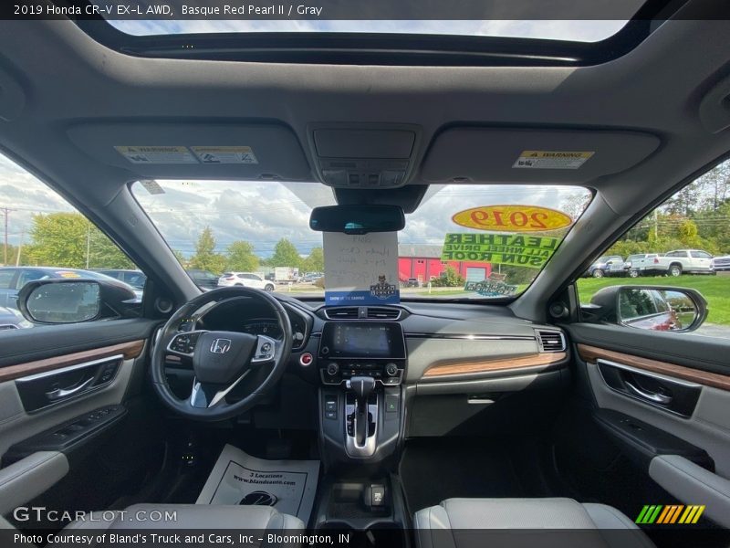 Basque Red Pearl II / Gray 2019 Honda CR-V EX-L AWD
