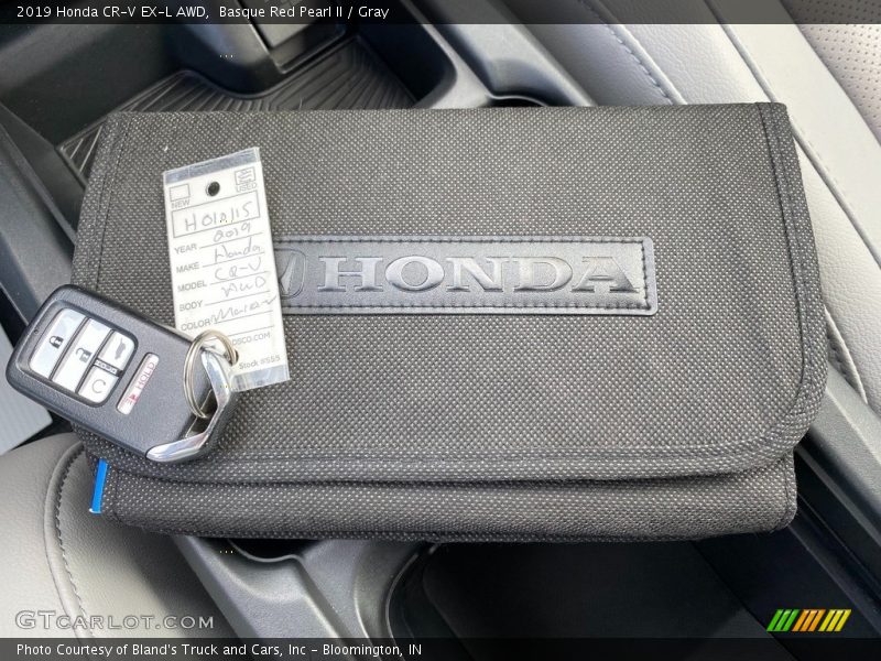Basque Red Pearl II / Gray 2019 Honda CR-V EX-L AWD