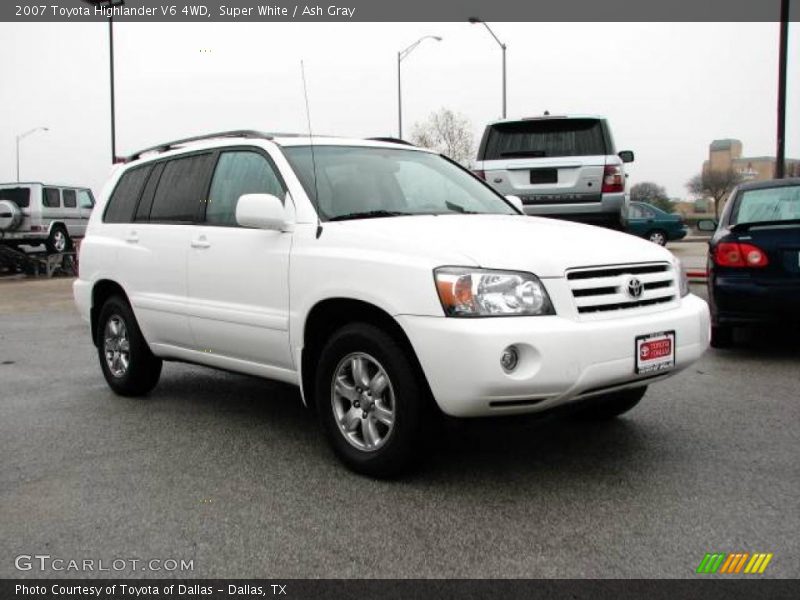 Super White / Ash Gray 2007 Toyota Highlander V6 4WD