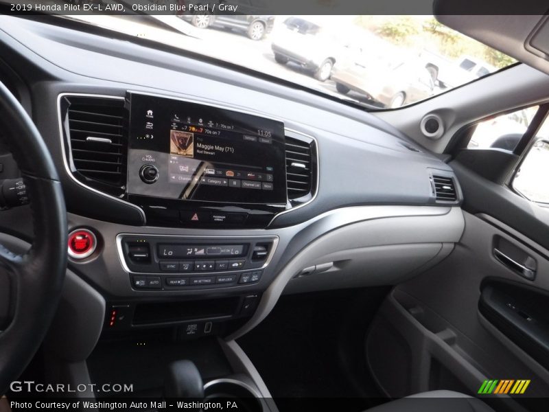 Obsidian Blue Pearl / Gray 2019 Honda Pilot EX-L AWD