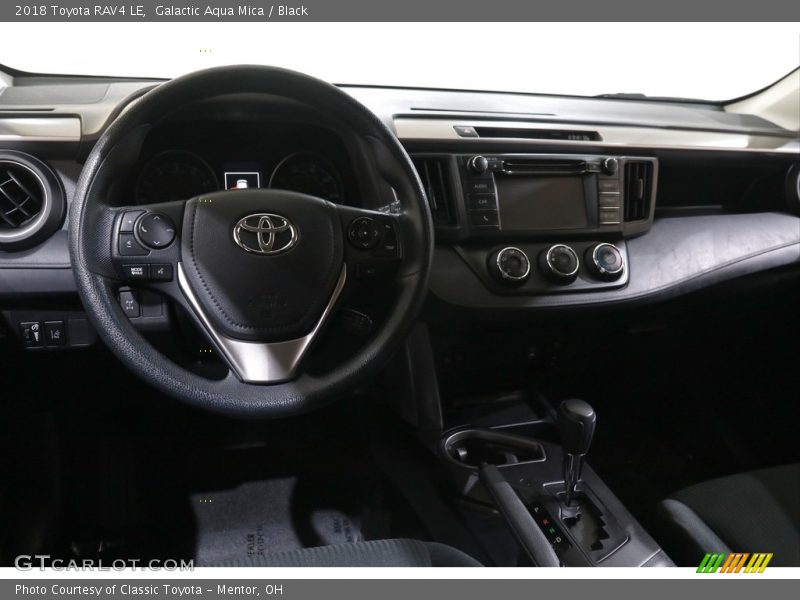 Galactic Aqua Mica / Black 2018 Toyota RAV4 LE
