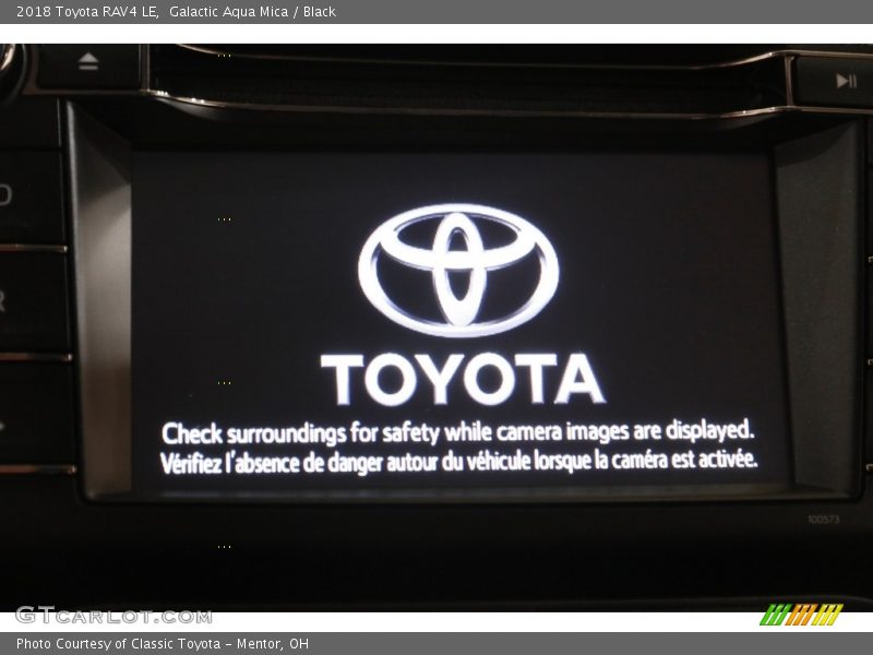 Galactic Aqua Mica / Black 2018 Toyota RAV4 LE