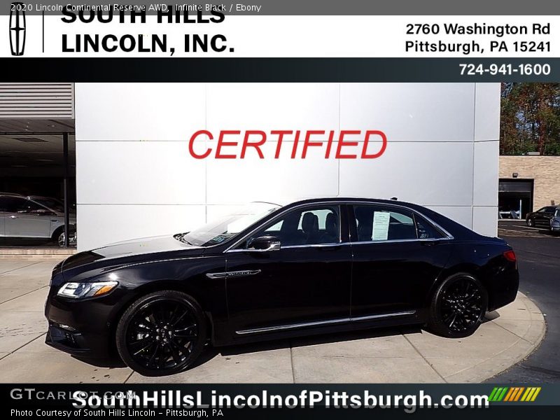 Infinite Black / Ebony 2020 Lincoln Continental Reserve AWD