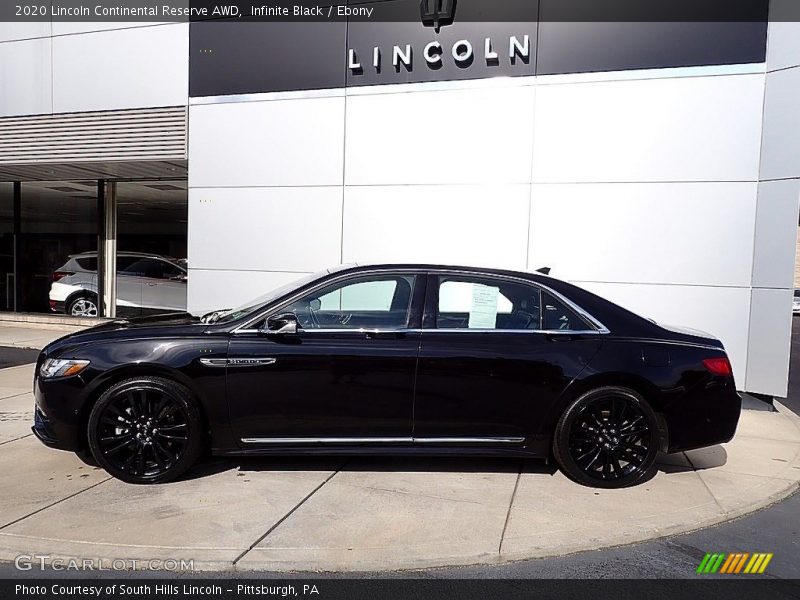 Infinite Black / Ebony 2020 Lincoln Continental Reserve AWD