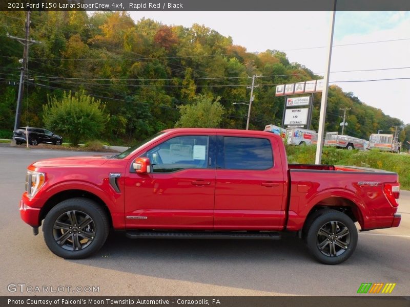 Rapid Red / Black 2021 Ford F150 Lariat SuperCrew 4x4
