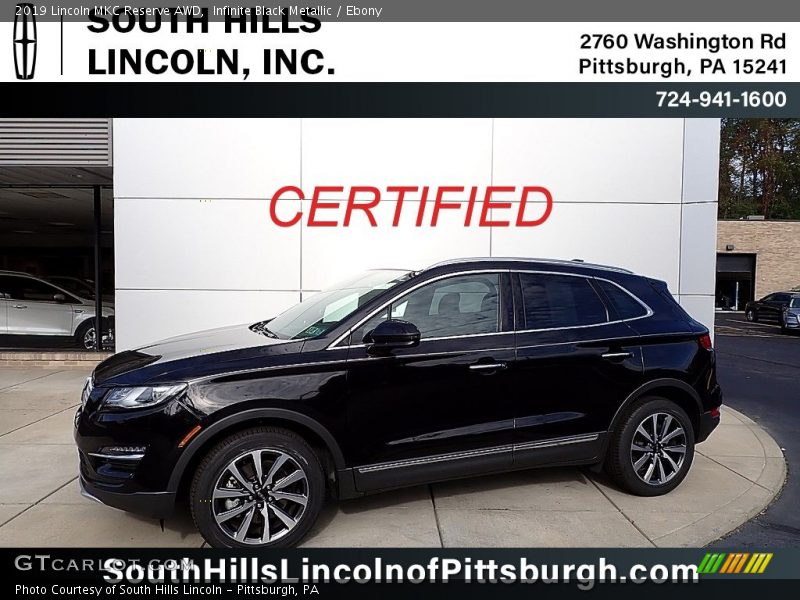 Infinite Black Metallic / Ebony 2019 Lincoln MKC Reserve AWD