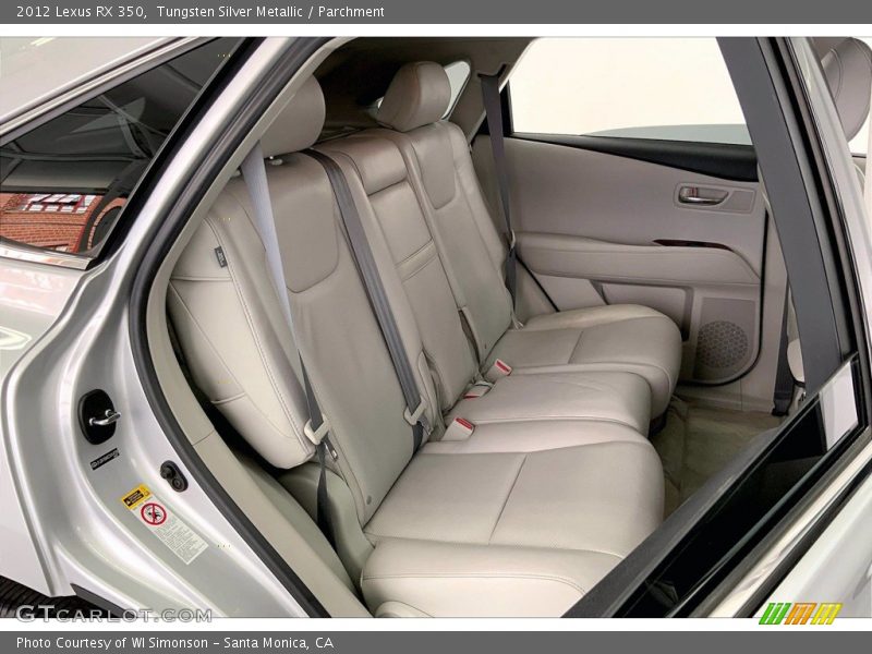Rear Seat of 2012 RX 350