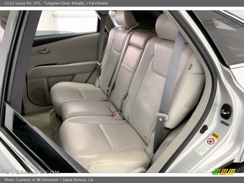 Rear Seat of 2012 RX 350