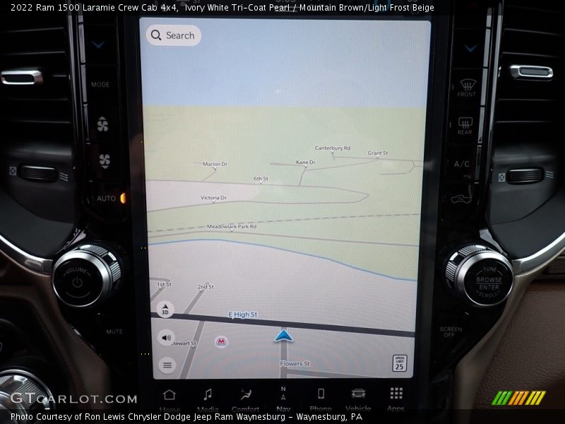 Navigation of 2022 1500 Laramie Crew Cab 4x4