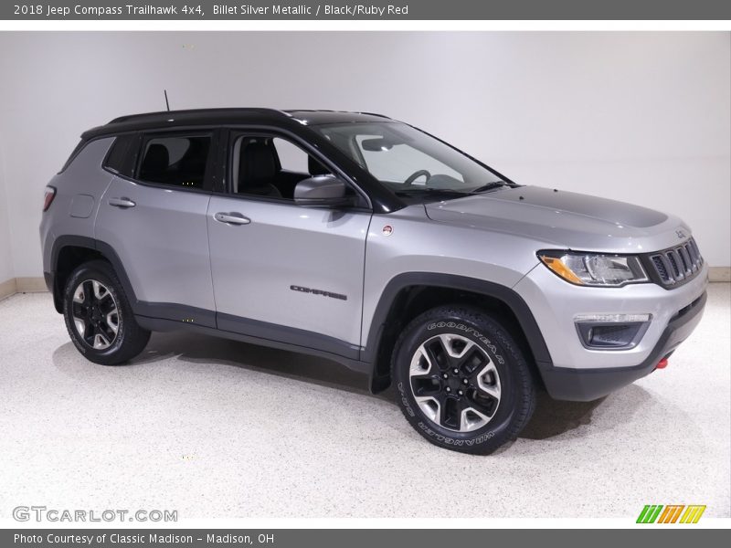 Billet Silver Metallic / Black/Ruby Red 2018 Jeep Compass Trailhawk 4x4