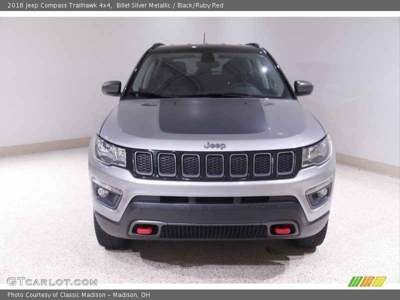 Billet Silver Metallic / Black/Ruby Red 2018 Jeep Compass Trailhawk 4x4