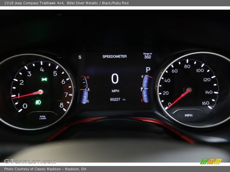 Billet Silver Metallic / Black/Ruby Red 2018 Jeep Compass Trailhawk 4x4