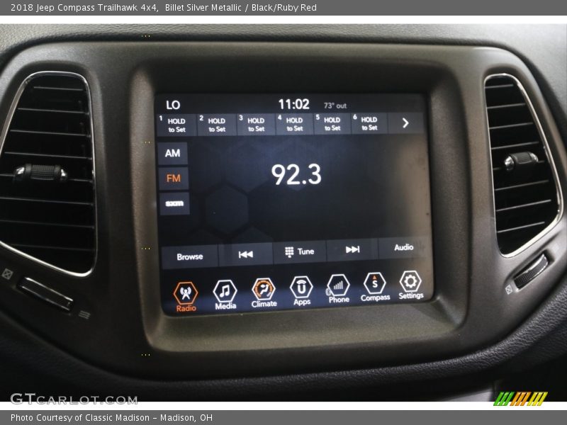 Billet Silver Metallic / Black/Ruby Red 2018 Jeep Compass Trailhawk 4x4