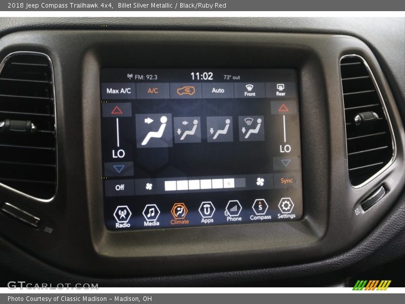 Billet Silver Metallic / Black/Ruby Red 2018 Jeep Compass Trailhawk 4x4