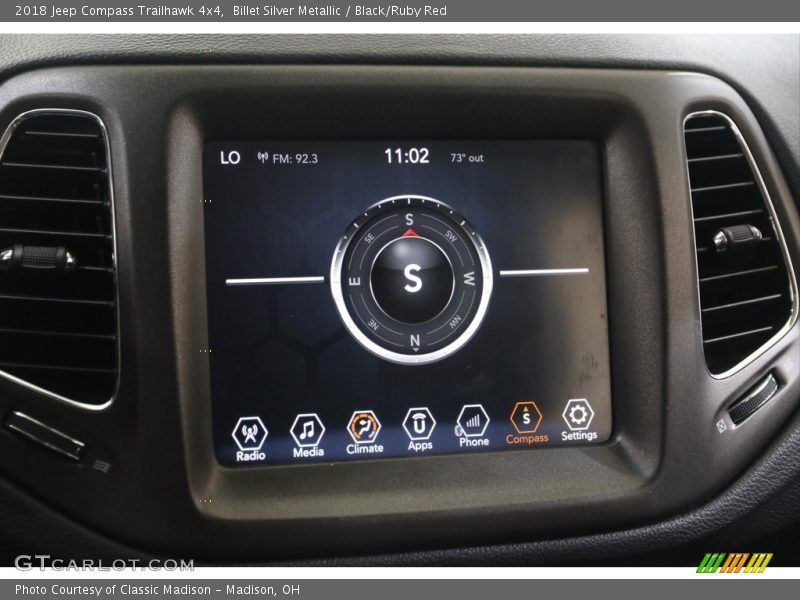 Billet Silver Metallic / Black/Ruby Red 2018 Jeep Compass Trailhawk 4x4