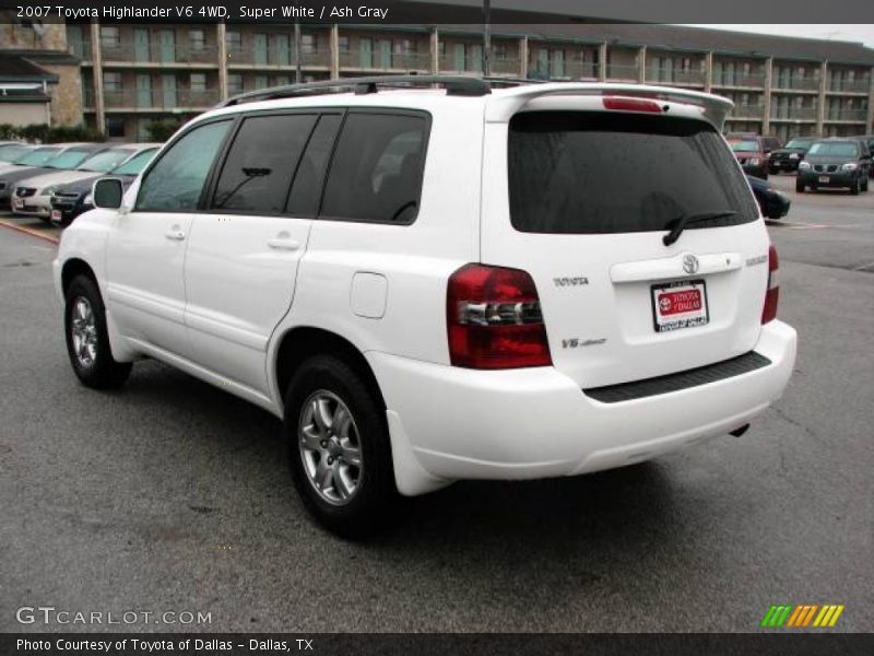 Super White / Ash Gray 2007 Toyota Highlander V6 4WD