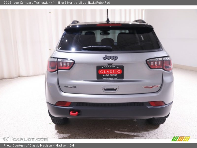 Billet Silver Metallic / Black/Ruby Red 2018 Jeep Compass Trailhawk 4x4