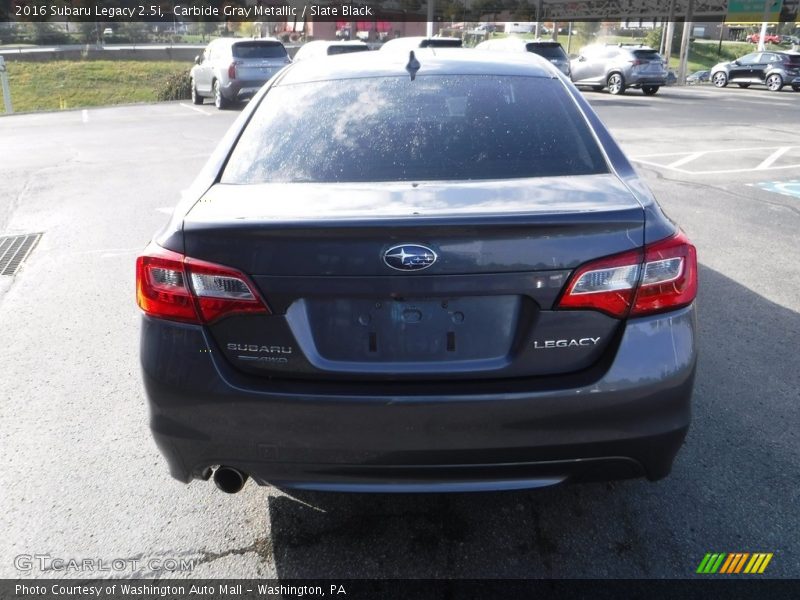 Carbide Gray Metallic / Slate Black 2016 Subaru Legacy 2.5i