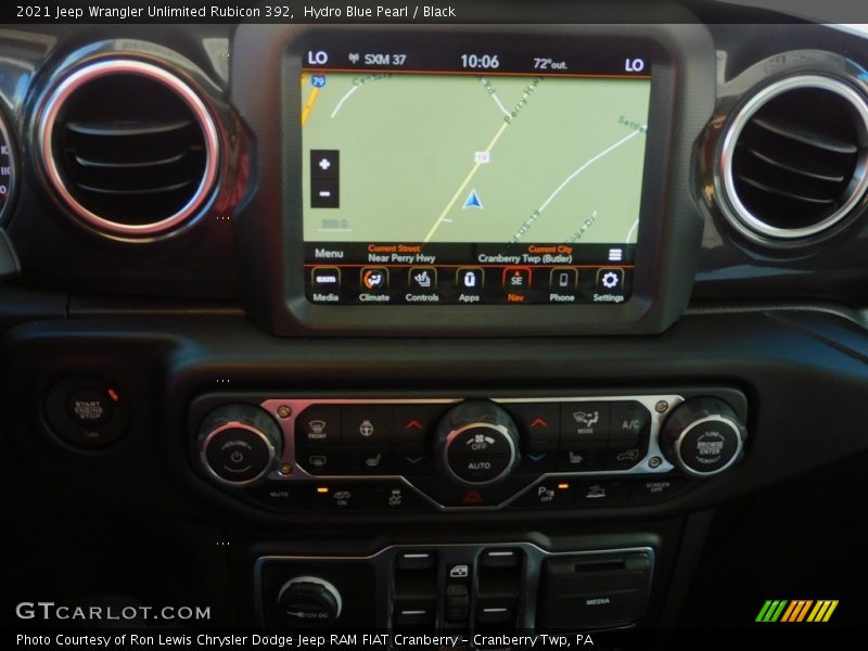 Navigation of 2021 Wrangler Unlimited Rubicon 392