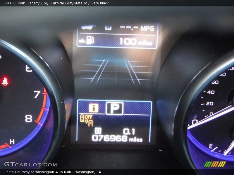 Carbide Gray Metallic / Slate Black 2016 Subaru Legacy 2.5i