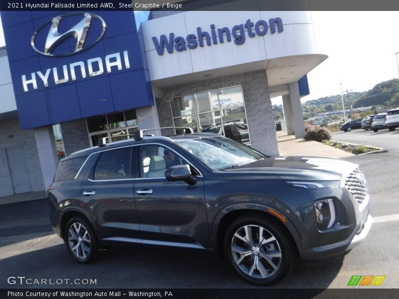 Steel Graphite / Beige 2021 Hyundai Palisade Limited AWD