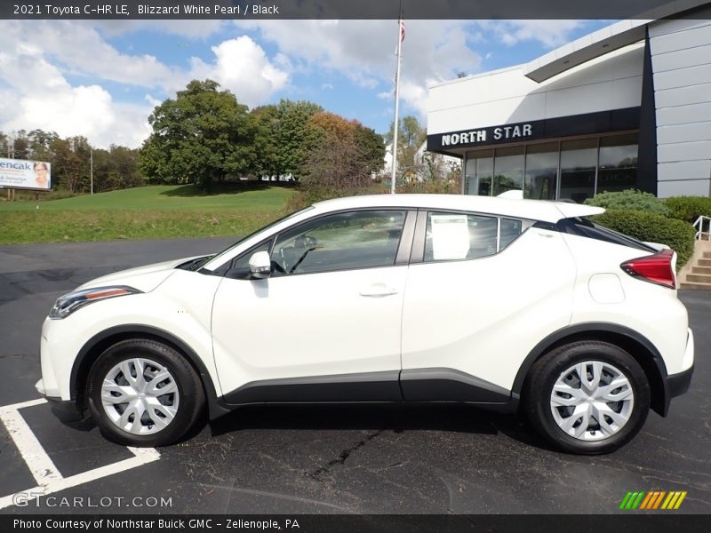 Blizzard White Pearl / Black 2021 Toyota C-HR LE