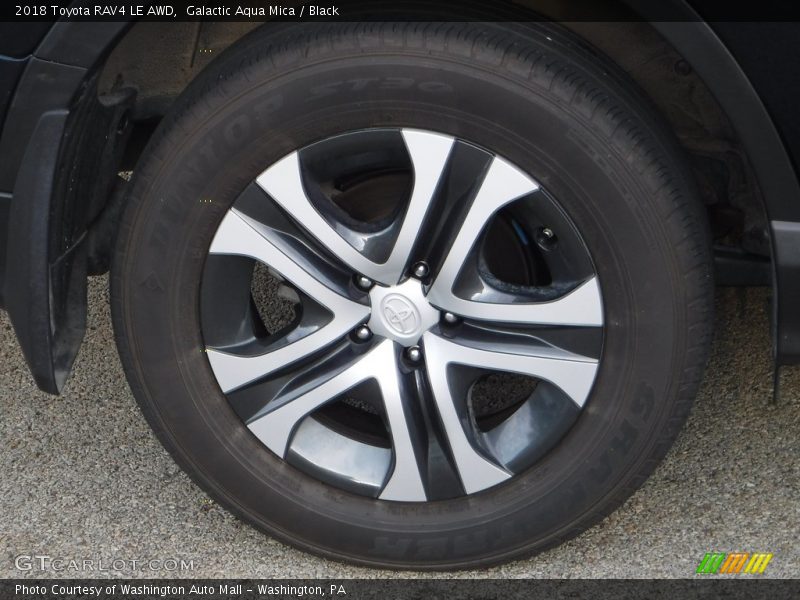 Galactic Aqua Mica / Black 2018 Toyota RAV4 LE AWD