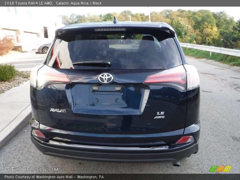 Galactic Aqua Mica / Black 2018 Toyota RAV4 LE AWD