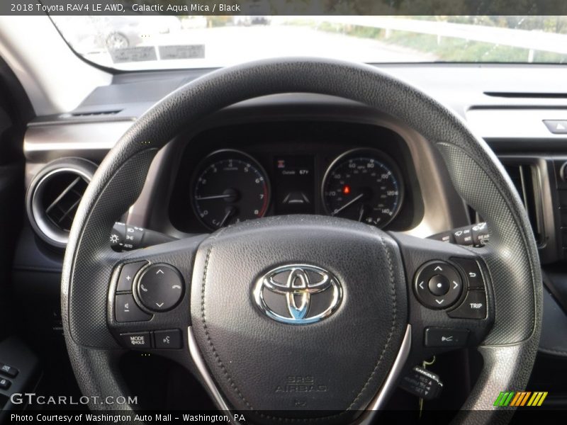 Galactic Aqua Mica / Black 2018 Toyota RAV4 LE AWD