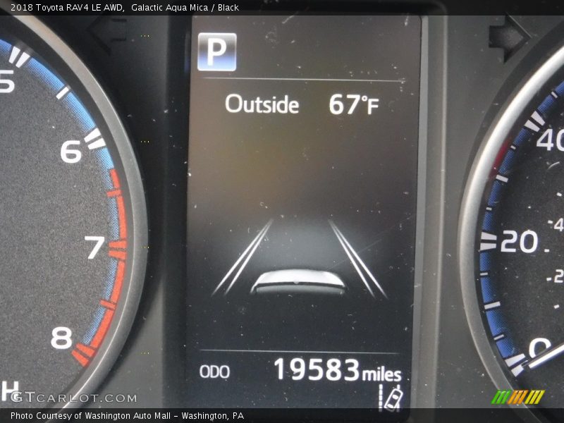 Galactic Aqua Mica / Black 2018 Toyota RAV4 LE AWD