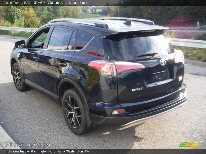 Galactic Aqua Mica / Black 2018 Toyota RAV4 SE AWD