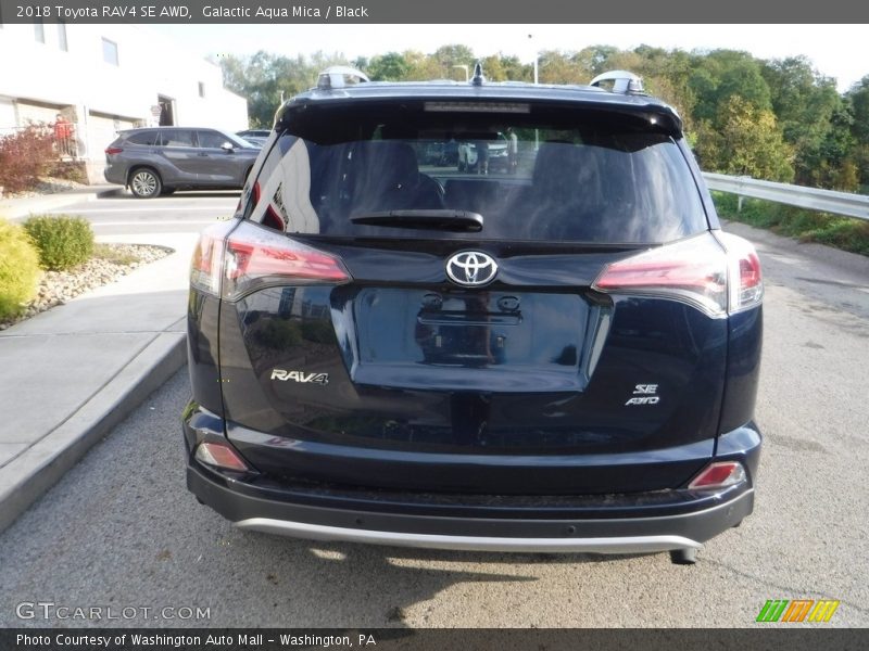 Galactic Aqua Mica / Black 2018 Toyota RAV4 SE AWD