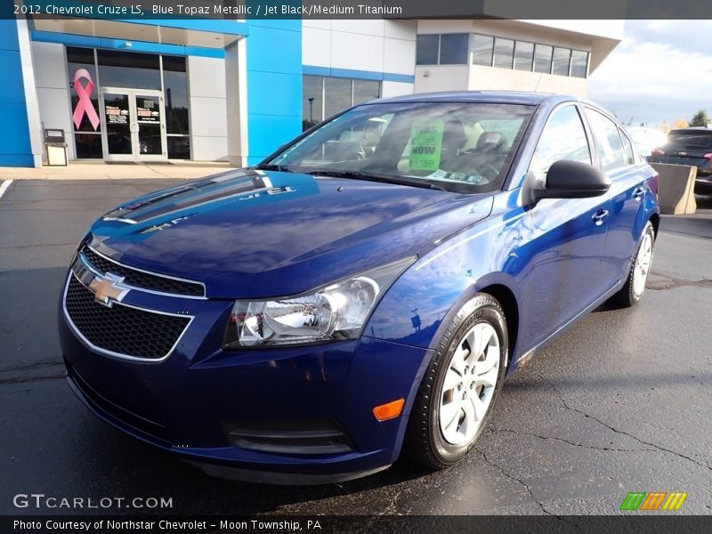 Blue Topaz Metallic / Jet Black/Medium Titanium 2012 Chevrolet Cruze LS