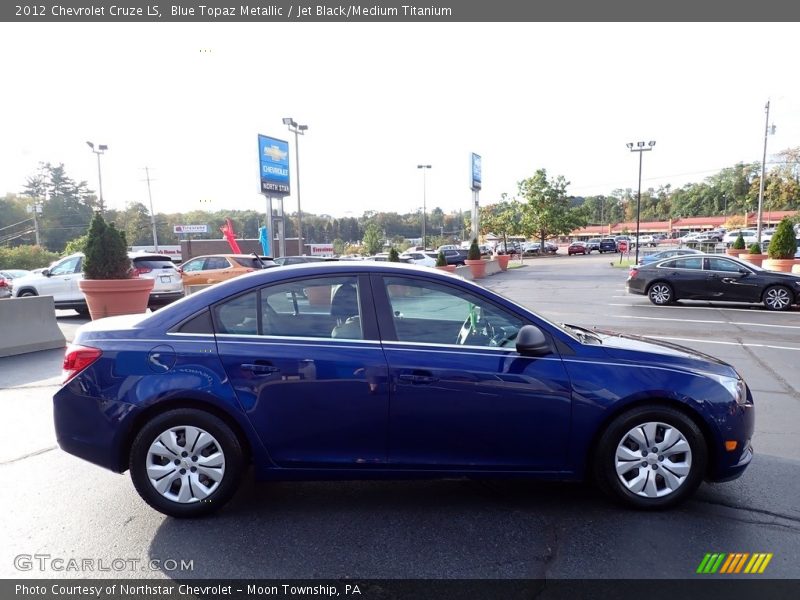 Blue Topaz Metallic / Jet Black/Medium Titanium 2012 Chevrolet Cruze LS