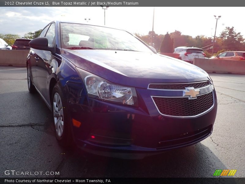 Blue Topaz Metallic / Jet Black/Medium Titanium 2012 Chevrolet Cruze LS