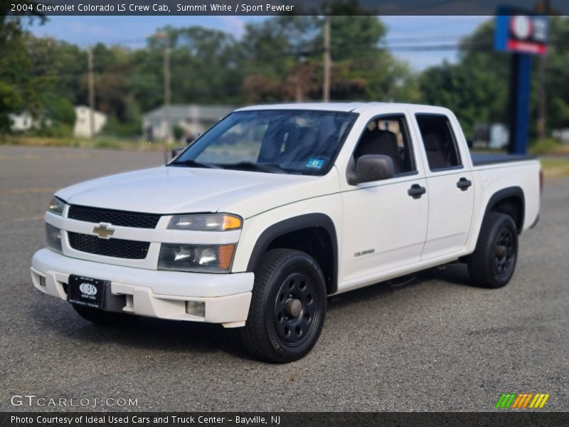 Summit White / Sport Pewter 2004 Chevrolet Colorado LS Crew Cab
