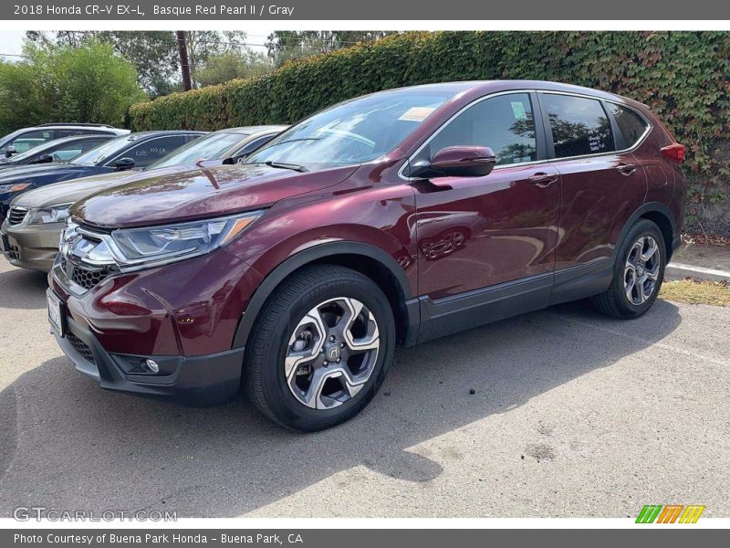 Basque Red Pearl II / Gray 2018 Honda CR-V EX-L