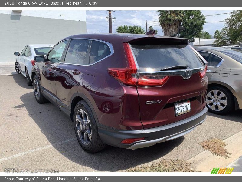 Basque Red Pearl II / Gray 2018 Honda CR-V EX-L