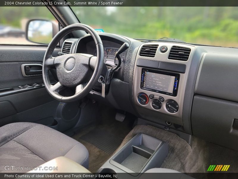 Summit White / Sport Pewter 2004 Chevrolet Colorado LS Crew Cab