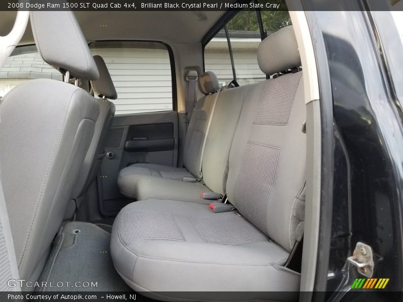 Brilliant Black Crystal Pearl / Medium Slate Gray 2008 Dodge Ram 1500 SLT Quad Cab 4x4